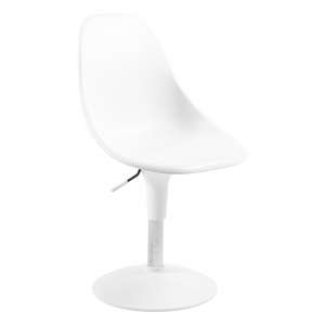 Chaise réglable en hauteur et pivotante design en plastique blanc  - Harmony