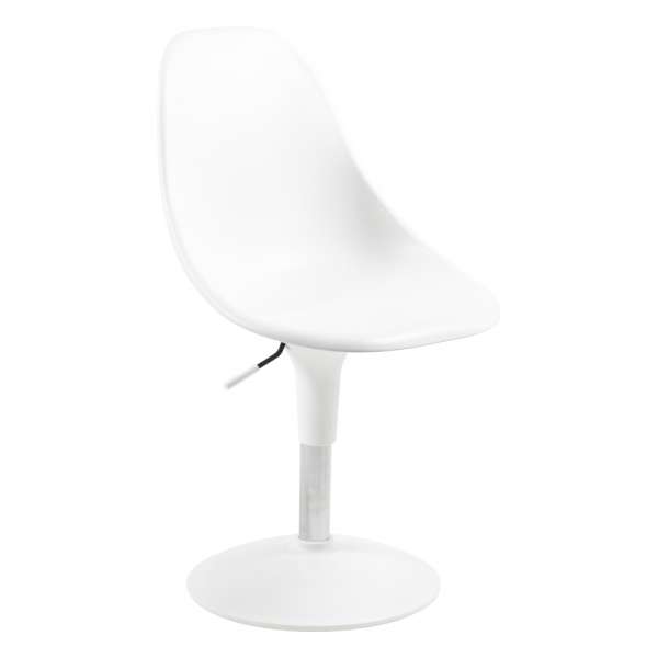 Chaise réglable en hauteur et pivotante design en plastique blanc  - Harmony - 2