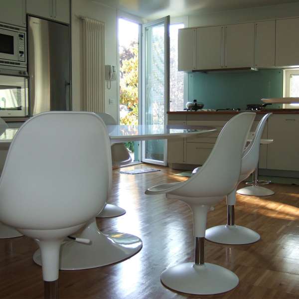 Chaise réglable en hauteur et pivotante design en technopolymère blanc - Harmony - 1