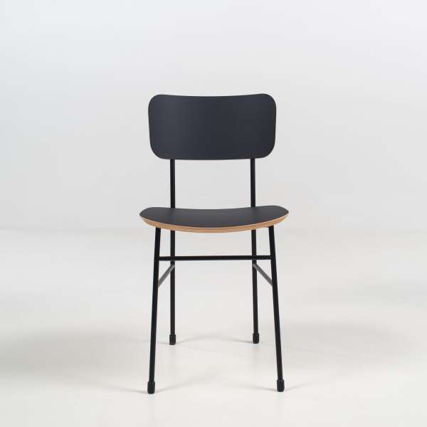 Chaise vintage en fénix noir et métal noir - Master S Midj® - 4