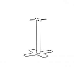 Pied central de table en métal avec base en croix - Spinner