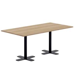 Table en stratifié rectangulaire avec deux pieds - Spinner 2