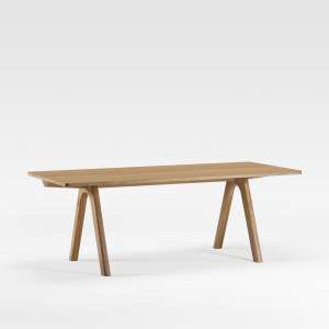 Table de designer en bois naturel de fabrication française - Chevron