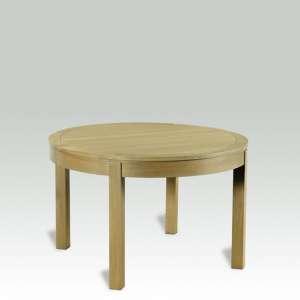 Table ronde en bois massif avec placage alèses massives avec allonges – Moderne MR
