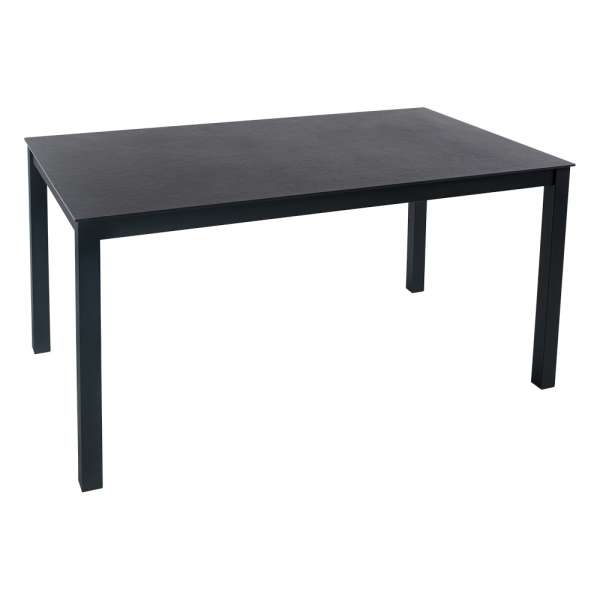 Table rectangulaire en dekton noir et pieds en métal - Millenium 4 - 5