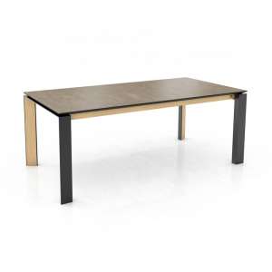 Table en céramique bois naturel et métal noir - Oxford Mobitec®