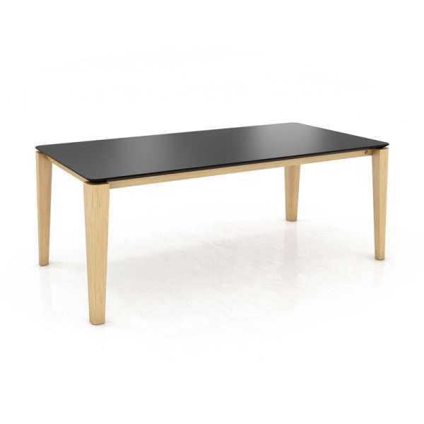 Table moderne en Fénix avec allonge et pieds en bois massif - Oxford PB2 Mobitec®