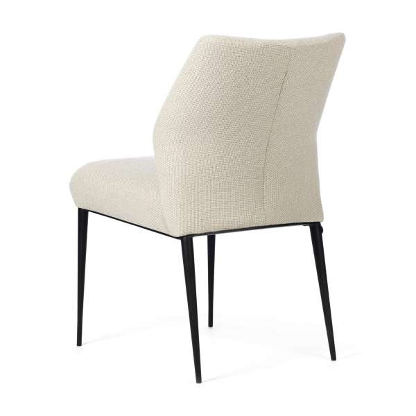 Chaise blanche avec pieds métalliques noirs - Enora 47 Mobitec® - 4