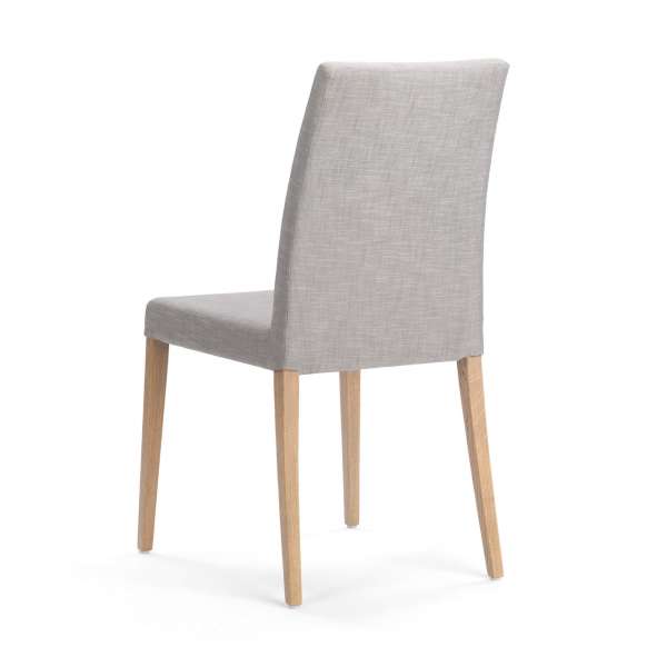 Chaise contemporaine en tissu gris et pieds en bois - Slim Mobitec® - 4