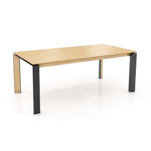 Table rectangulaire en bois massif et métal - Oxford Mobitec®
