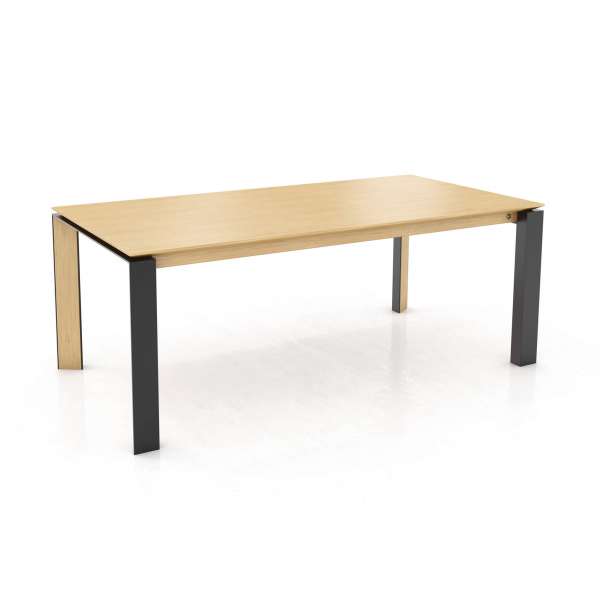 Table rectangulaire en bois massif et métal - Oxford Mobitec® - 1