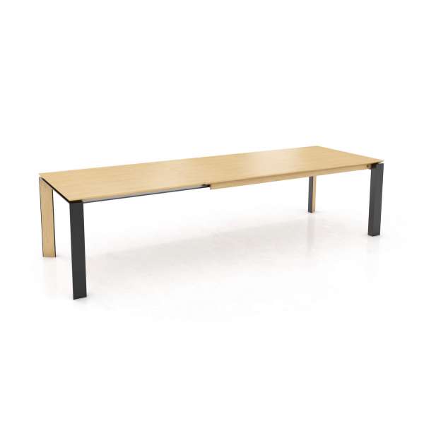 Table avec allonges en bois massif et métal - Oxford Mobitec® - 6