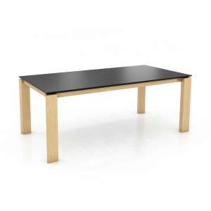 Table extensible en stratifié Fénix et bois massif - Oxford Mobitec®
