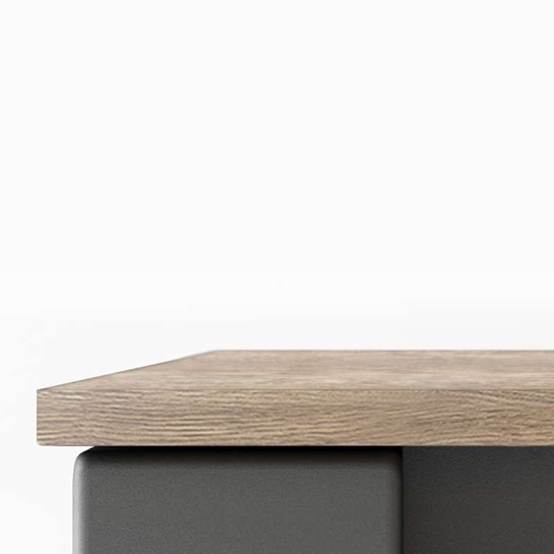 Table design en bois stratifié et pieds métal fixe ou extensible TOKIO  signée CANCIO