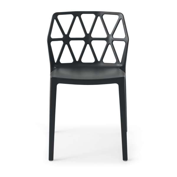 chaise design empilable en polypropylène noir - Alchemia Connubia - 8