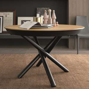 Soldes - Table ronde extensible blanche en épicéa massif 6 à 10