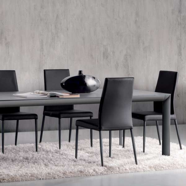 Table italienne rectangulaire en céramique ardoise contemporaine - Cocoon - 5