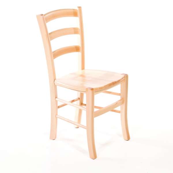 Chaise de cuisine traditionnelle en bois clair - Brocéliande - 13