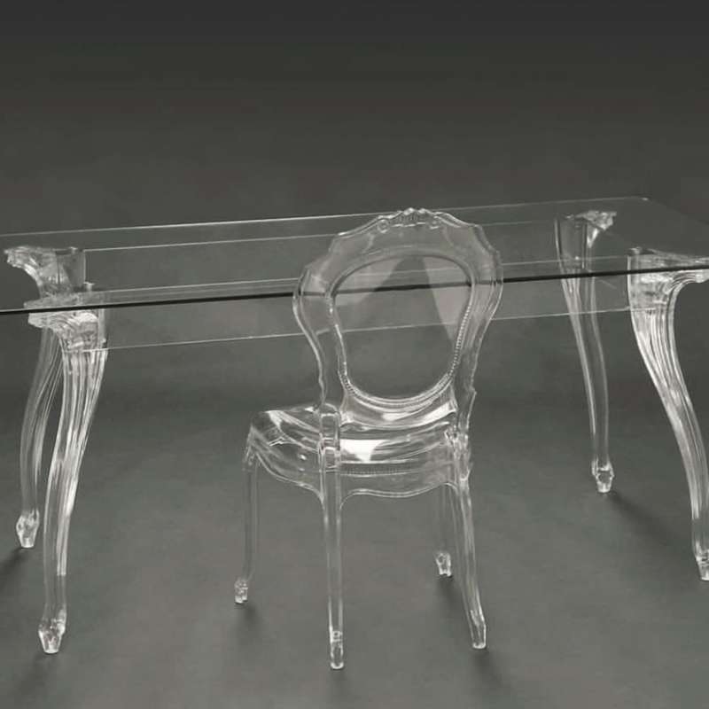 Chaise transparente en plexi Baroque
