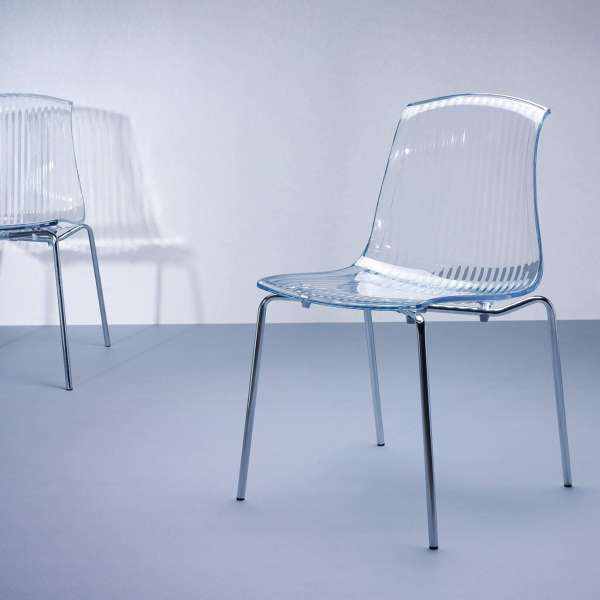 Chaise moderne en polycarbonate transparent - Allegra - 21