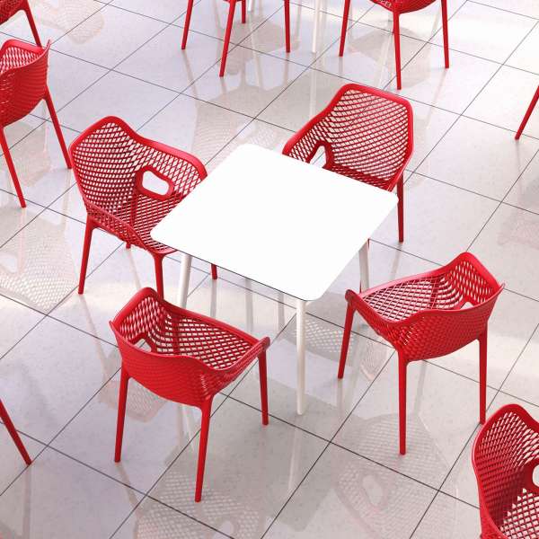 Table design carrée en stratifié - Maya - 2
