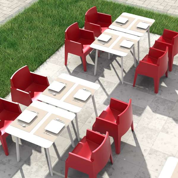 Table design carrée en stratifié - Maya - 9