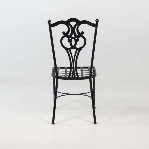 Chaise style provençal en acier noir - Viena - 6
