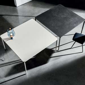 Table carrée design italienne en céramique et métal - Slim Sovet®