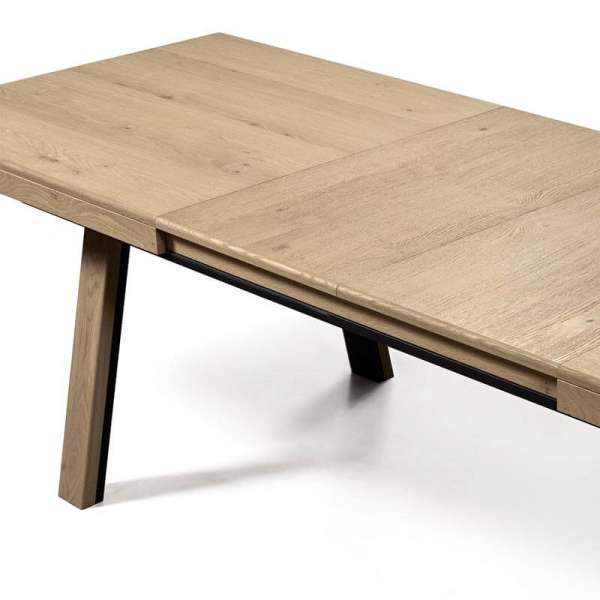 Table en bois avec allonges et pieds obliques - Dublin - 4
