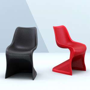 Chaise design en polypropylène ajouré - Bloom