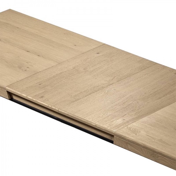 Table de salle à manger en bois avec extensions pieds en X - Dublin - 5