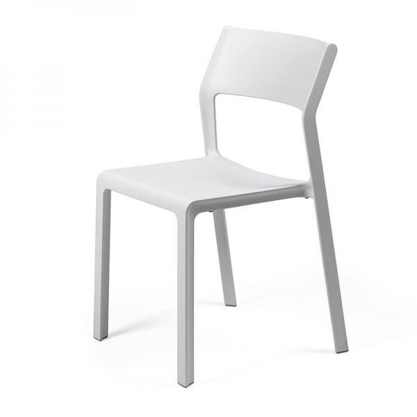 Chaise de jardin empilable en polypropylène blanc - Trill bistrot - 10
