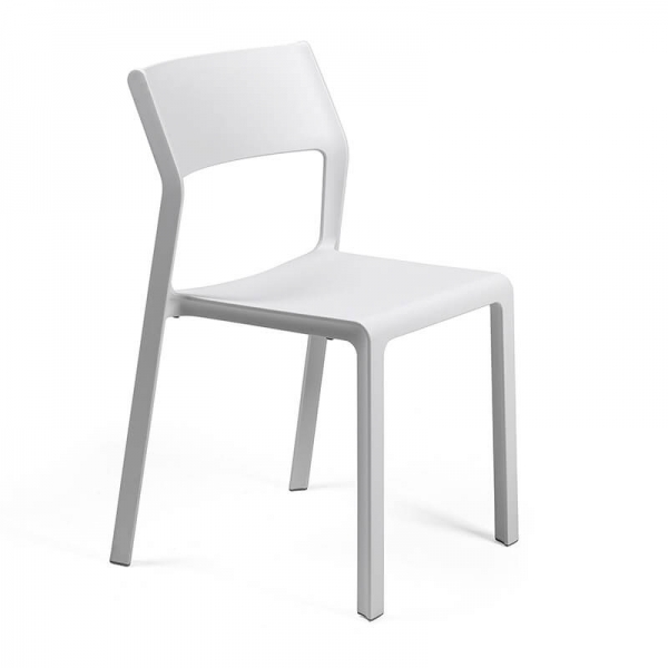 Chaise de jardin empilable en polypropylène blanc - Trill bistrot - 9
