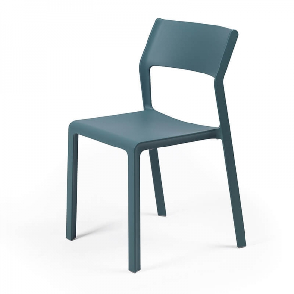 Chaise de terrasse empilable en polypropylène vert octane - Trill bistrot - 15