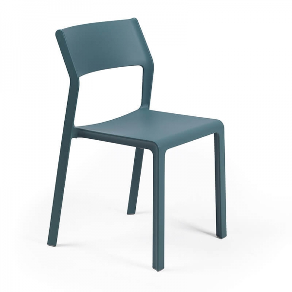 Chaise de jardin empilable en polypropylène vert octane - Trill bistrot - 14