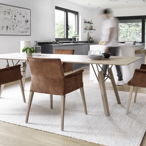 Table design rectangulaire en bois massif - Gravity Mobitec®