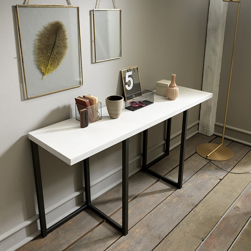 Table console extensible en mélaminé - Flap | 4-pieds.com