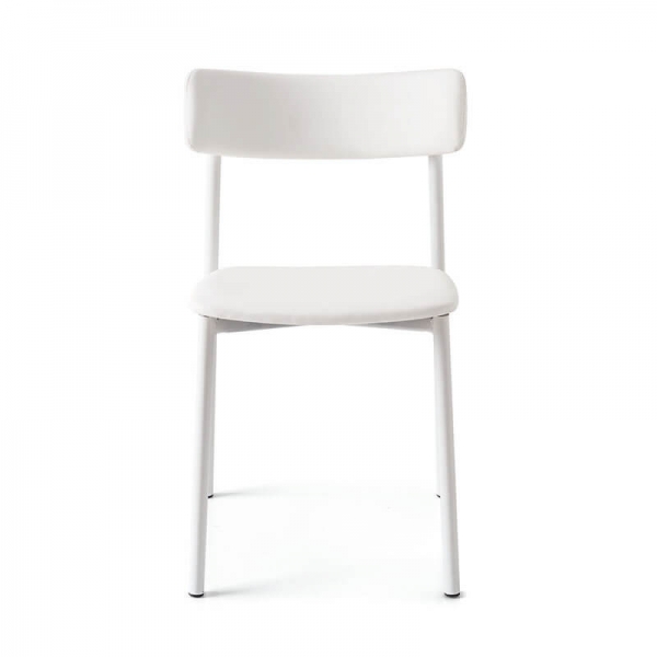 chaise blanche pieds métal - 10