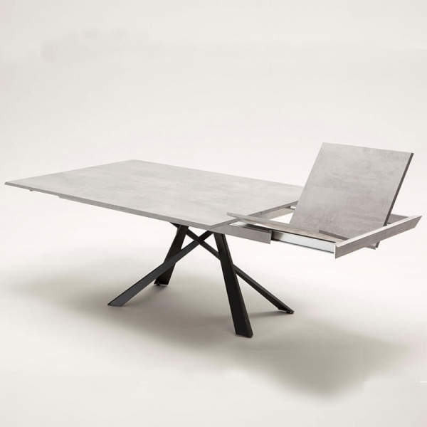 Table design extensible originale avec pieds mikado - Lungo largo - 11
