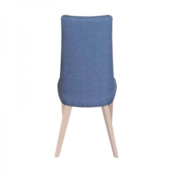 Chaise contemporaine en tissu bleu et pieds bois - Park - 10