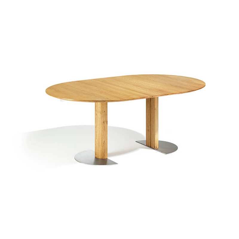 table ronde avec pieds en bois