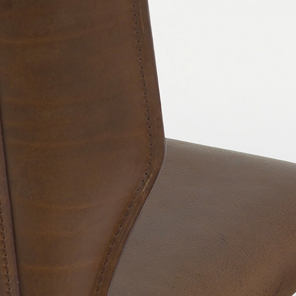 chaise contemporaine en croûte de cuir - Maryl - 5