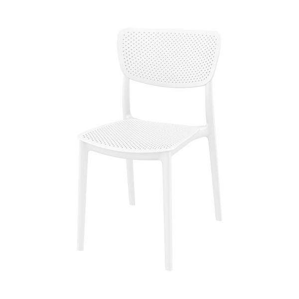 Chaise blanche en polypropylène de jardin - Lucy - 8