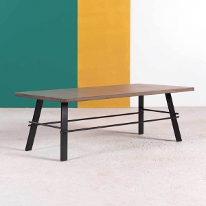 Table basse design rectangulaire en béton ciré made in France - Opale