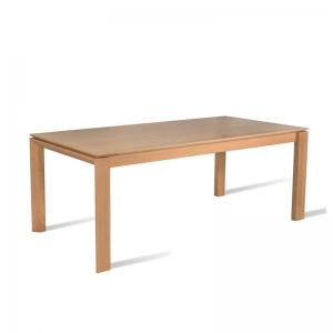 Table rectangulaire française extensible en bois massif - Bakou slim