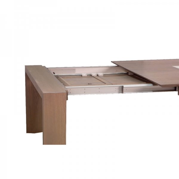 Table carrée avec allonge en chêne avec motif céramique - Bakou - 3