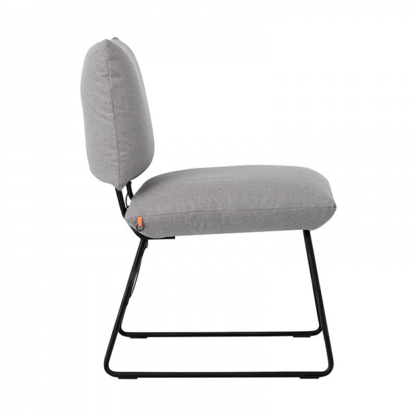 Chaise design grise avec structure en métal noir - Cosy Mobitec® - 2