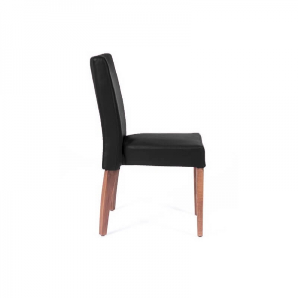 Chaise confortable empilable noire avec pieds en bois - Matias 2 stack - 2