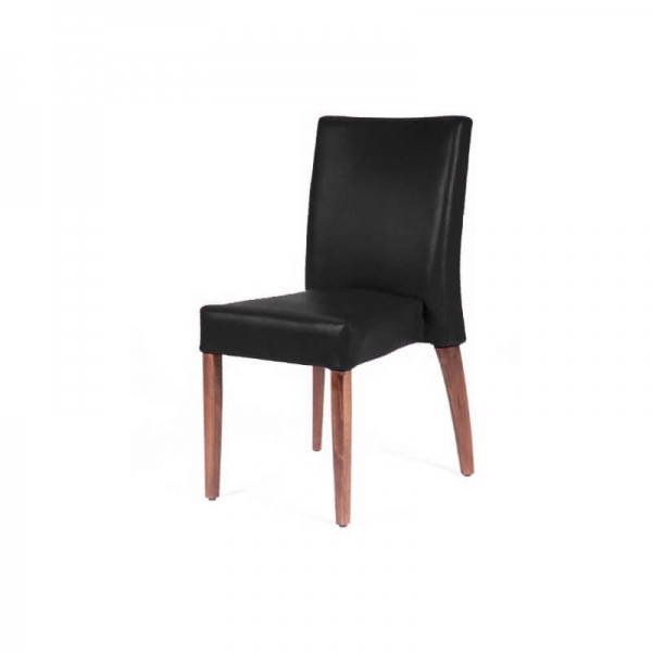 Chaise confortable empilable noire avec pieds en bois - Matias 2 stack - 4