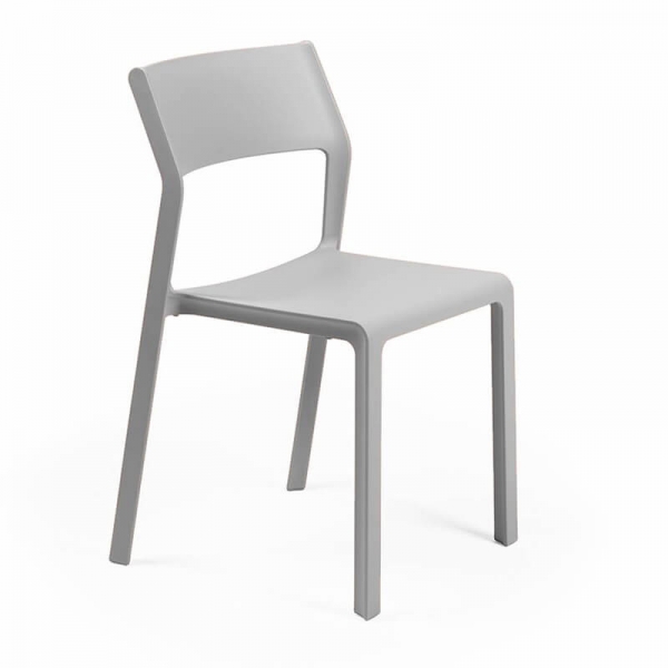 Chaise d'extérieur empilable en polypropylène grise - Trill bistrot - 24